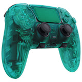 eXtremeRate Emerald Green Full Set Housing Shell with Buttons Touchpad Cover Compatible with ps5 Edge Controller, Custom Replacement Decorative Trim Shell Front Back Plates Compatible with ps5 Edge Controller - QRHEGM005