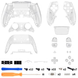 eXtremeRate Glow in Dark - Green Full Set Housing Shell with Buttons Touchpad Cover Compatible with ps5 Edge Controller, Custom Replacement Decorative Trim Shell Front Back Plates Compatible with ps5 Edge Controller - QRHEGM007