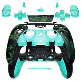 eXtremeRate Green Weeds Full Set Housing Shell with Buttons Touchpad Cover Compatible with ps5 Edge Controller, Custom Replacement Decorative Trim Shell Front Back Plates Compatible with ps5 Edge Controller - QRHEGT008