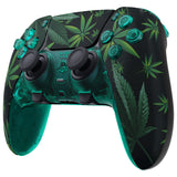 eXtremeRate Green Weeds Full Set Housing Shell with Buttons Touchpad Cover Compatible with ps5 Edge Controller, Custom Replacement Decorative Trim Shell Front Back Plates Compatible with ps5 Edge Controller - QRHEGT008