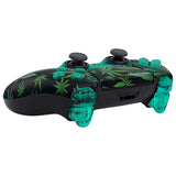 eXtremeRate Green Weeds Full Set Housing Shell with Buttons Touchpad Cover Compatible with ps5 Edge Controller, Custom Replacement Decorative Trim Shell Front Back Plates Compatible with ps5 Edge Controller - QRHEGT008