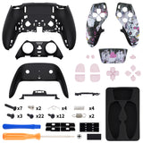 eXtremeRate Lovely Punky Bunny Full Set Housing Shell with Buttons Touchpad Cover Compatible with ps5 Edge Controller, Custom Replacement Decorative Trim Shell Front Back Plates Compatible with ps5 Edge Controller - QRHEGT010