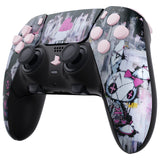 eXtremeRate Lovely Punky Bunny Full Set Housing Shell with Buttons Touchpad Cover Compatible with ps5 Edge Controller, Custom Replacement Decorative Trim Shell Front Back Plates Compatible with ps5 Edge Controller - QRHEGT010