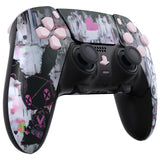 eXtremeRate Lovely Punky Bunny Full Set Housing Shell with Buttons Touchpad Cover Compatible with ps5 Edge Controller, Custom Replacement Decorative Trim Shell Front Back Plates Compatible with ps5 Edge Controller - QRHEGT010