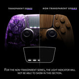 eXtremeRate Wood Grain Full Set Housing Shell with Buttons Touchpad Cover Compatible with ps5 Edge Controller, Custom Replacement Decorative Trim Shell Front Back Plates Compatible with ps5 Edge Controller - QRHEGS002