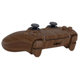 eXtremeRate Wood Grain Full Set Housing Shell with Buttons Touchpad Cover Compatible with ps5 Edge Controller, Custom Replacement Decorative Trim Shell Front Back Plates Compatible with ps5 Edge Controller - QRHEGS002