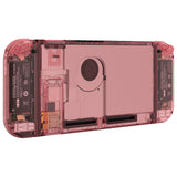 eXtremeRate Crystal Cherry Pink Back Plate for NS Switch Console, NS Joycon Handheld Controller Housing with Full Set Buttons, DIY Replacement Shell for Nintendo Switch - QP355