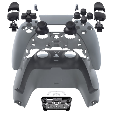 eXtremeRate Replacement Full Set Shells with Button Kit for PS5 Controller BDM-030/040/050 - New Hope Gray - QPFP3003G3