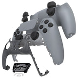 eXtremeRate Replacement Full Set Shells with Button Kit for PS5 Controller BDM-030/040/050 - New Hope Gray - QPFP3003G3