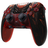 eXtremeRate Spider Armor Full Set Housing Shell with Buttons Touchpad Cover Compatible with ps5 Edge Controller, Custom Replacement Decorative Trim Shell Front Back Plates Compatible with ps5 Edge Controller - QRHEGT007