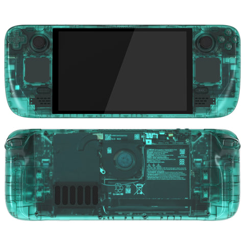 eXtremeRate Replacement Full Set Housing Shell with Buttons for Steam Deck OLED Handheld Console - Emerald Green - LQXSLM004