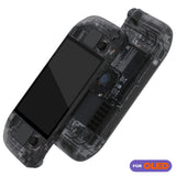 eXtremeRate Replacement Full Set Housing Shell with Buttons for Steam Deck OLED Handheld Console - Clear Slate Black - LQXSLM002