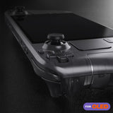 eXtremeRate Replacement Full Set Housing Shell with Buttons for Steam Deck OLED Handheld Console - Clear Slate Black - LQXSLM002