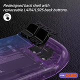 eXtremeRate Replacement Full Set Housing Shell with Buttons for Steam Deck OLED Handheld Console - Gradient Translucent Bluebell - LQXSLP001