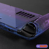eXtremeRate Replacement Full Set Housing Shell with Buttons for Steam Deck OLED Handheld Console - Gradient Translucent Bluebell - LQXSLP001