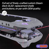 eXtremeRate Replacement Full Set Housing Shell with Buttons for Steam Deck OLED Handheld Console - New Hope Gray - LQXSLM009