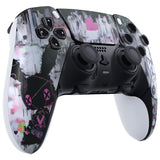 eXtremeRate Lovely Punky Bunny Left Right Front Housing Shell with Touchpad Compatible with ps5 Edge Controller, DIY Replacement Faceplate Shell Custom Touch Pad Cover Compatible with ps5 Edge Controller - MLREGT011