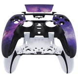 eXtremeRate Nebula Galaxy Left Right Front Housing Shell with Touchpad Compatible with ps5 Edge Controller, DIY Replacement Faceplate Shell Custom Touch Pad Cover Compatible with ps5 Edge Controller - MLREGT006