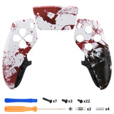 eXtremeRate Blood Zombie Left Right Front Housing Shell with Touchpad Compatible with ps5 Edge Controller, DIY Replacement Faceplate Shell Custom Touch Pad Cover Compatible with ps5 Edge Controller - MLREGT012