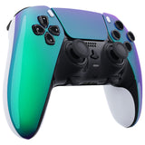 eXtremeRate Chameleon Green Purple Left Right Front Housing Shell with Touchpad Compatible with ps5 Edge Controller, DIY Replacement Faceplate Shell Custom Touch Pad Cover Compatible with ps5 Edge Controller - MLREGP010