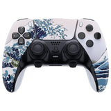 eXtremeRate The Great Wave Left Right Front Housing Shell with Touchpad Compatible with ps5 Edge Controller, DIY Replacement Faceplate Shell Custom Touch Pad Cover Compatible with ps5 Edge Controller - MLREGT003