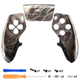 eXtremeRate Dragon Scroll Left Right Front Housing Shell with Touchpad Compatible with ps5 Edge Controller, DIY Replacement Faceplate Shell Custom Touch Pad Cover Compatible with ps5 Edge Controller - MLREGT017