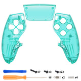 eXtremeRate Emerald Green Left Right Front Housing Shell with Touchpad Compatible with ps5 Edge Controller, DIY Replacement Faceplate Shell Custom Touch Pad Cover Compatible with ps5 Edge Controller - MLREGM005