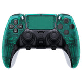 eXtremeRate Emerald Green Left Right Front Housing Shell with Touchpad Compatible with ps5 Edge Controller, DIY Replacement Faceplate Shell Custom Touch Pad Cover Compatible with ps5 Edge Controller - MLREGM005