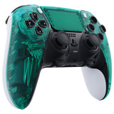 eXtremeRate Emerald Green Left Right Front Housing Shell with Touchpad Compatible with ps5 Edge Controller, DIY Replacement Faceplate Shell Custom Touch Pad Cover Compatible with ps5 Edge Controller - MLREGM005