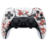 eXtremeRate Winter Blossom Left Right Front Housing Shell with Touchpad Compatible with ps5 Edge Controller, DIY Replacement Faceplate Shell Custom Touch Pad Cover Compatible with ps5 Edge Controller - MLREGT015