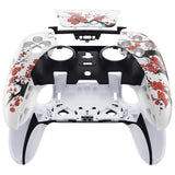 eXtremeRate Winter Blossom Left Right Front Housing Shell with Touchpad Compatible with ps5 Edge Controller, DIY Replacement Faceplate Shell Custom Touch Pad Cover Compatible with ps5 Edge Controller - MLREGT015