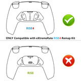 eXtremeRate Sterling Silver Replacement Redesigned K1 K2 K3 K4 Back Buttons Housing Shell for PS5 Controller RISE4 Remap Kit - Controller & RISE4 Remap Board NOT Included - VPFM5013