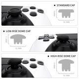 eXtremeRate Black Replacement Swappable Thumbsticks for PS5 Edge Controller, Custom Interchangeable Analog Stick Joystick Caps for PS5 Edge Controller - Controller & Thumbsticks Base NOT Included - P5J108