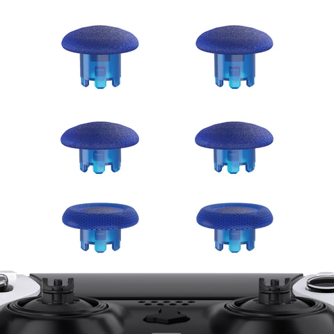 eXtremeRate Clear Blue Replacement Swappable Thumbsticks for PS5 Edge Controller, Custom Interchangeable Analog Stick Joystick Caps for PS5 Edge Controller - Controller & Thumbsticks Base NOT Included - P5J113