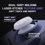eXtremeRate Replacement Thumbsticks with Original Touch Sensing for Steam Deck LCD & OLED - Frosted White - GGBSDM002