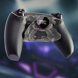 eXtremeRate SPARK Back Paddles Kit with OLED Display & Clicky Trigger Stops & Ergonomic Grips for PS5 Controller BDM-010/020 - Rubberized Clear & Black - MZNPFU006