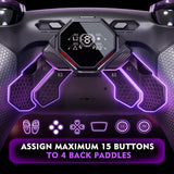eXtremeRate SPARK Back Paddles Kit with OLED Display & Clicky Trigger Stops & Ergonomic Grips for PS5 Controller BDM-030/040/050/060 - Rubberized Black - MZNPFU001M3