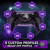 eXtremeRate SPARK Back Paddles Kit with OLED Display & Clicky Trigger Stops & Ergonomic Grips for PS5 Controller BDM-030/040/050/060 - Rubberized Black - MZNPFU001M3