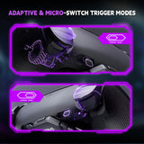 eXtremeRate SPARK Back Paddles Kit with OLED Display & Clicky Trigger Stops & Ergonomic Grips for PS5 Controller BDM-030/040/050/060 - Rubberized Black - MZNPFU001M3