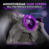 eXtremeRate SPARK Back Paddles Kit with OLED Display & Clicky Trigger Stops & Ergonomic Grips for PS5 Controller BDM-030/040/050/060 - Rubberized Clear Black - MZNPFU006M3