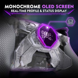 eXtremeRate SPARK Back Paddles Kit with OLED Display & Clicky Trigger Stops & Ergonomic Grips for PS5 Controller BDM-030/040/050/060 - Rubberized Clear & Gray - MZNPFU004M3