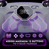eXtremeRate SPARK Back Paddles Kit with OLED Display & Clicky Trigger Stops & Ergonomic Grips for PS5 Controller BDM-030/040/050/060 - Rubberized Gray & New Hope Gray - MZNPFU003M3