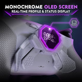 eXtremeRate SPARK Back Paddles Kit with OLED Display & Clicky Trigger Stops & Ergonomic Grips for PS5 Controller BDM-030/040/050/060 - Rubberized Gray & New Hope Gray - MZNPFU003M3