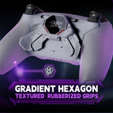 eXtremeRate SPARK Back Paddles Kit with OLED Display & Clicky Trigger Stops & Ergonomic Grips for PS5 Controller BDM-030/040/050/060 - Rubberized Gray & New Hope Gray - MZNPFU003M3