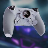 eXtremeRate SPARK Back Paddles Kit with OLED Display & Clicky Trigger Stops & Ergonomic Grips for PS5 Controller BDM-030/040/050/060 - Rubberized Gray & New Hope Gray - MZNPFU003M3
