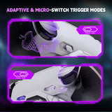 eXtremeRate SPARK Back Paddles Kit with OLED Display & Clicky Trigger Stops & Ergonomic Grips for PS5 Controller BDM-030/040/050/060 - Rubberized White & Black - MZNPFU005M3