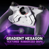 eXtremeRate SPARK Back Paddles Kit with OLED Display & Clicky Trigger Stops & Ergonomic Grips for PS5 Controller BDM-030/040/050/060 - Rubberized White & Black - MZNPFU005M3