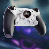 eXtremeRate SPARK Back Paddles Kit with OLED Display & Clicky Trigger Stops & Ergonomic Grips for PS5 Controller BDM-030/040/050/060 - Rubberized White & Black - MZNPFU005M3