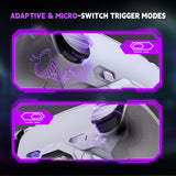 eXtremeRate SPARK Back Paddles Kit with OLED Display & Clicky Trigger Stops & Ergonomic Grips for PS5 Controller BDM-030/040/050/060 - Rubberized White & Gray - MZNPFU002M3