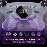 eXtremeRate SPARK Back Paddles Kit with OLED Display & Clicky Trigger Stops & Ergonomic Grips for PS5 Controller BDM-030/040/050 - Rubberized New Hope Gray & Classic Gray - MZNPFU007M2